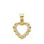 Colgante de Corazón en Oro 18K con Borde Interior de Circonitas Blancas – Elegancia Brillante